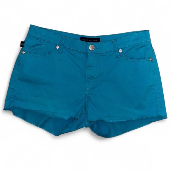 Rock & Republic Pants - Rock & Republic | Agave Teal Blue Jean Shorts | Size 14